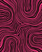 Bold Pink Black Swirl Rug