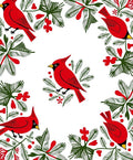 Red Cardinal Foliage Border Rug