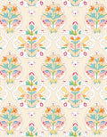 Pale Floral Animal Crest Rug