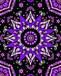 Vibrant Purple Mandala Starburst Rug