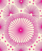 Hot Pink Starburst Circle Scatter Rug