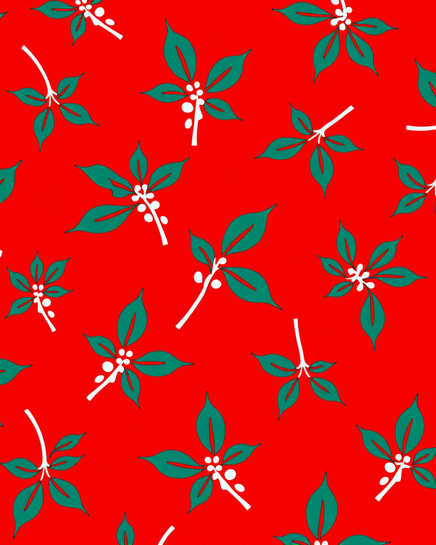 Vibrant Red Green Holly Berries Rug
