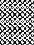 Black Lattice Floral Geometric Rug