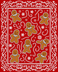 Red Gingerbread Man Holiday Rug