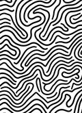 Black White Abstract Wavy Lines Rug
