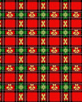 Red Green Yellow Plaid With Ornaments Rug