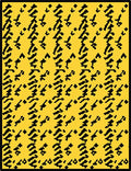 Abstract Yellow Black Jagged Stripe Rug
