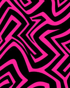 Bold Neon Pink Geometric Abstract Rug