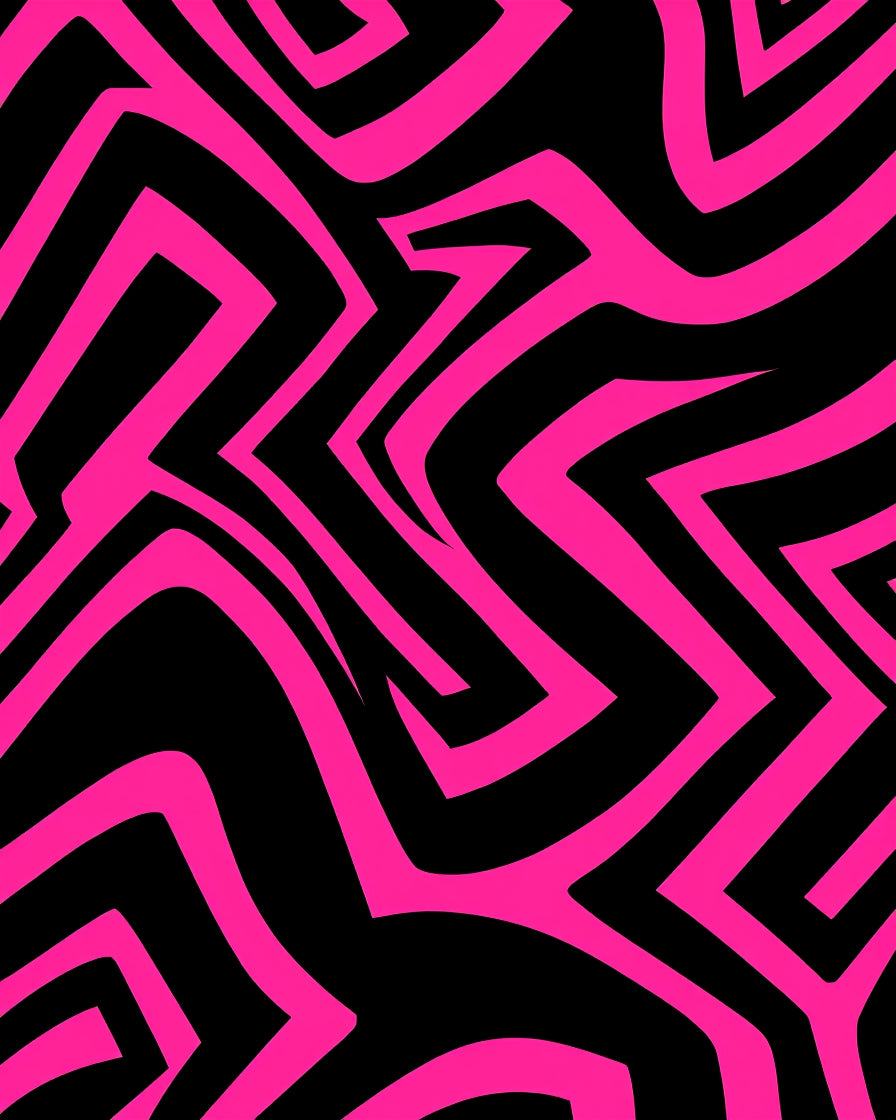 Bold Neon Pink Geometric Abstract Rug