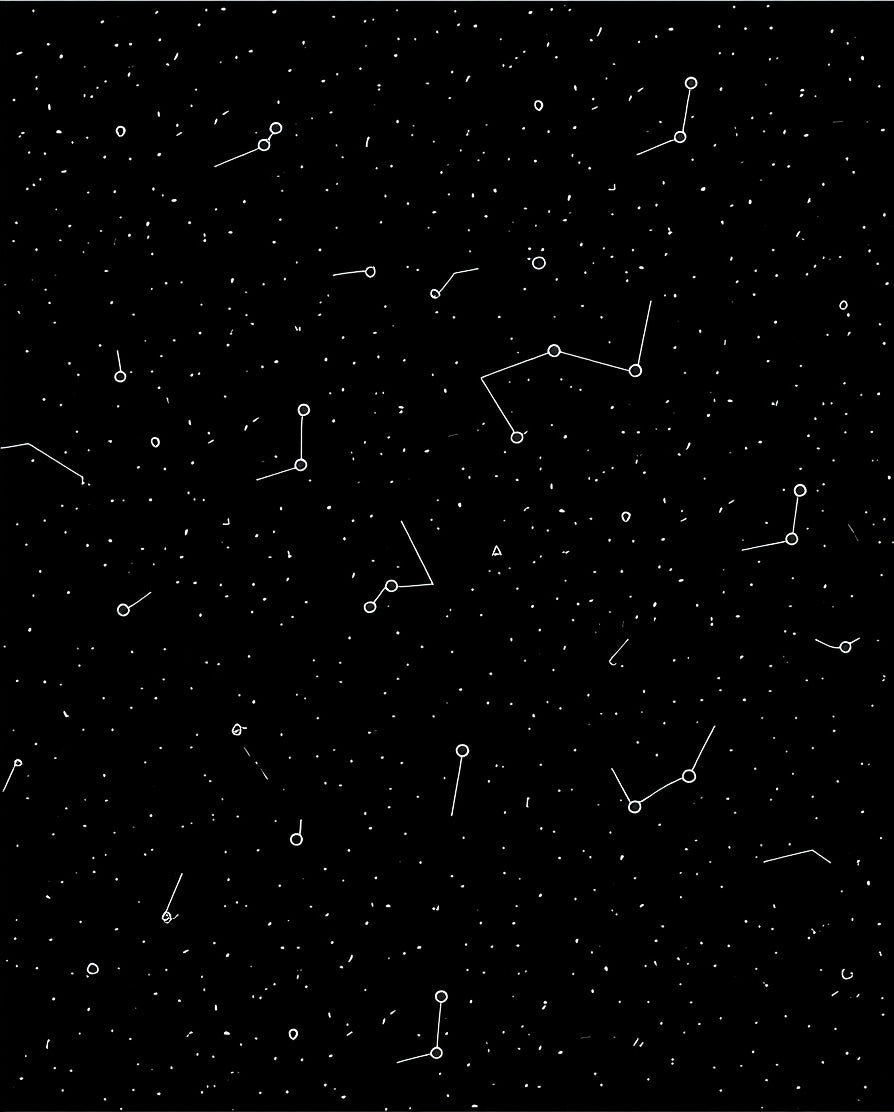 Cosmic Black Constellation Starry Night Rug