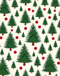 Evergreen Spruce Trees with Red Orbs Rug