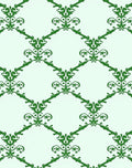 Elegant Green Scrollwork Diamond Rapport Rug