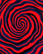 Crimson Navy Swirl Zebra Stripes Rug