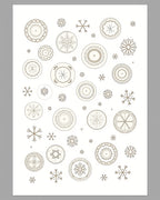 Neutral Snowflake Medallion Collection Rug