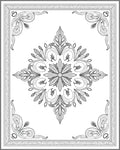 Monochromatic Floral Medallion Border Rug