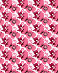 Crimson Magenta Floral Blossom Collection Rug