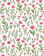 Pink Floral Garden Meadow Rug