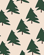Forest Green Evergreen Repeating Tree Rug