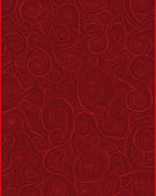 Crimson Swirls Abstract Curlicue Rug