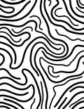 Monochromatic Curving Line Abstract Rug