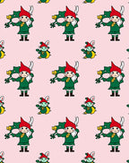 Whimsical Green Gnome With Red Hat Rug