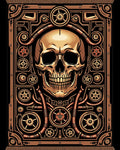 Steampunk Skull Copper Mechanism Rug