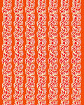 Orange Cream Swirl Vertical Stripe Fabric Rug