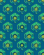 Emerald Hexagon Gemstone Repeat Rug