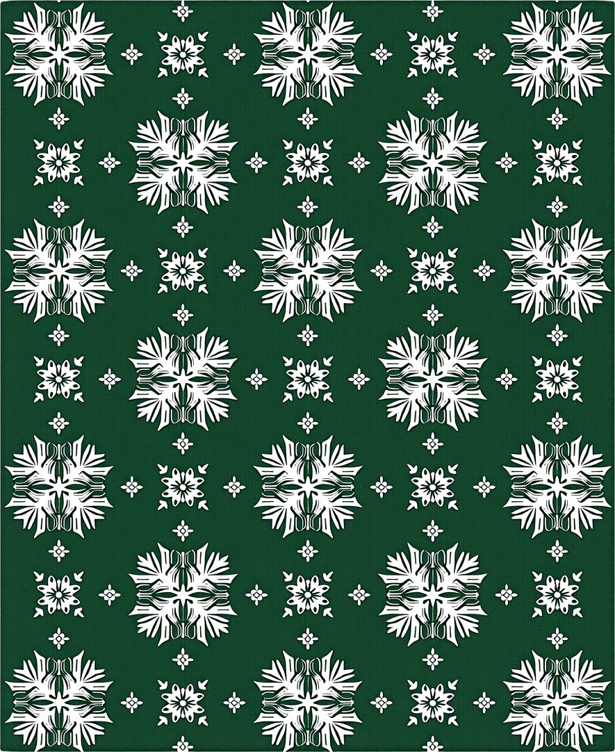 Evergreen White Starburst Medallion Rug