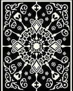 Monochrome Radial Blossom Diamond Rug