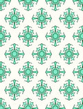 Emerald Green Ornamental medallion Rug