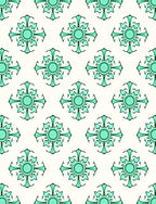 Emerald Green Ornamental medallion Rug