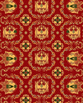 Crimson Gold Floral Crests Rug