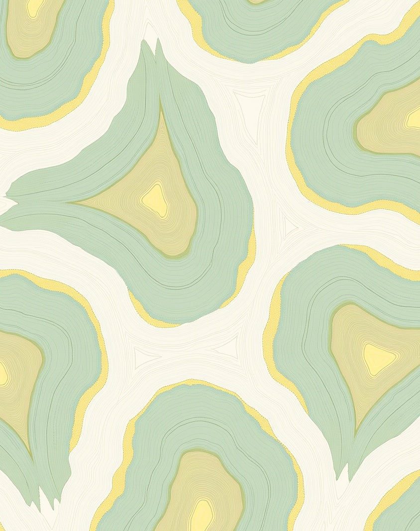 Soft Sage Agate Organic Layers Rug