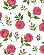 Pink Rose Botanical Garden Tapestry Rug