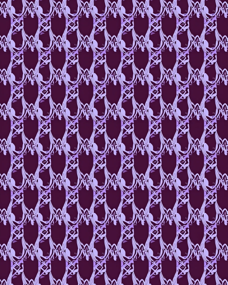 Plum and Lilac Interlocking Vines Rug