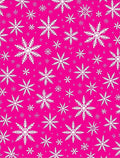 Vibrant Pink Snowflake Scatter Rug