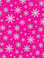 Vibrant Pink Snowflake Scatter Rug