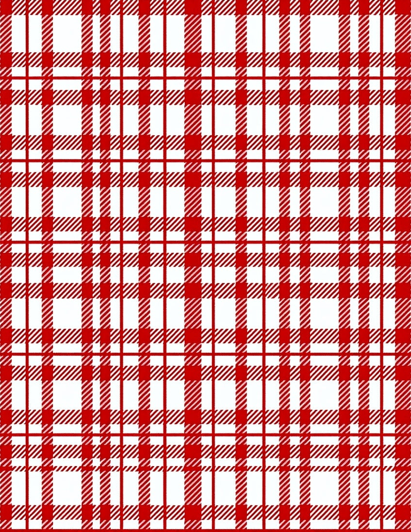 Classic Red White Tartan Weave Rug