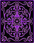 Vibrant Purple Ornamental Symmetry Rug