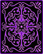 Vibrant Purple Ornamental Symmetry Rug