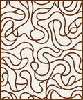Brown Swirl Abstract Organic Rug