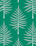 White Palm Tree Tropical Emerald Rug