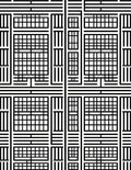Black and White Geometric Lattice Rug