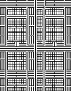 Black and White Geometric Lattice Rug