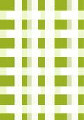 Green and White Gingham Blocks Rug