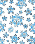 Cool Blue Snowflake Collage Rug