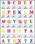 Colorful Alphabet Teaching Chart Rug