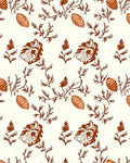 Rustic Terracotta Botanical Seed Pods Rug