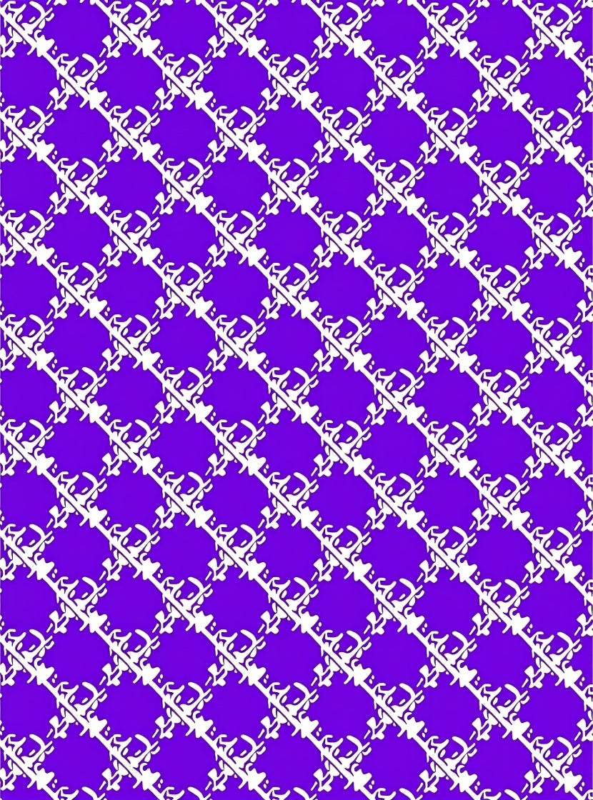 Vivid Purple Interlocking Square Rug